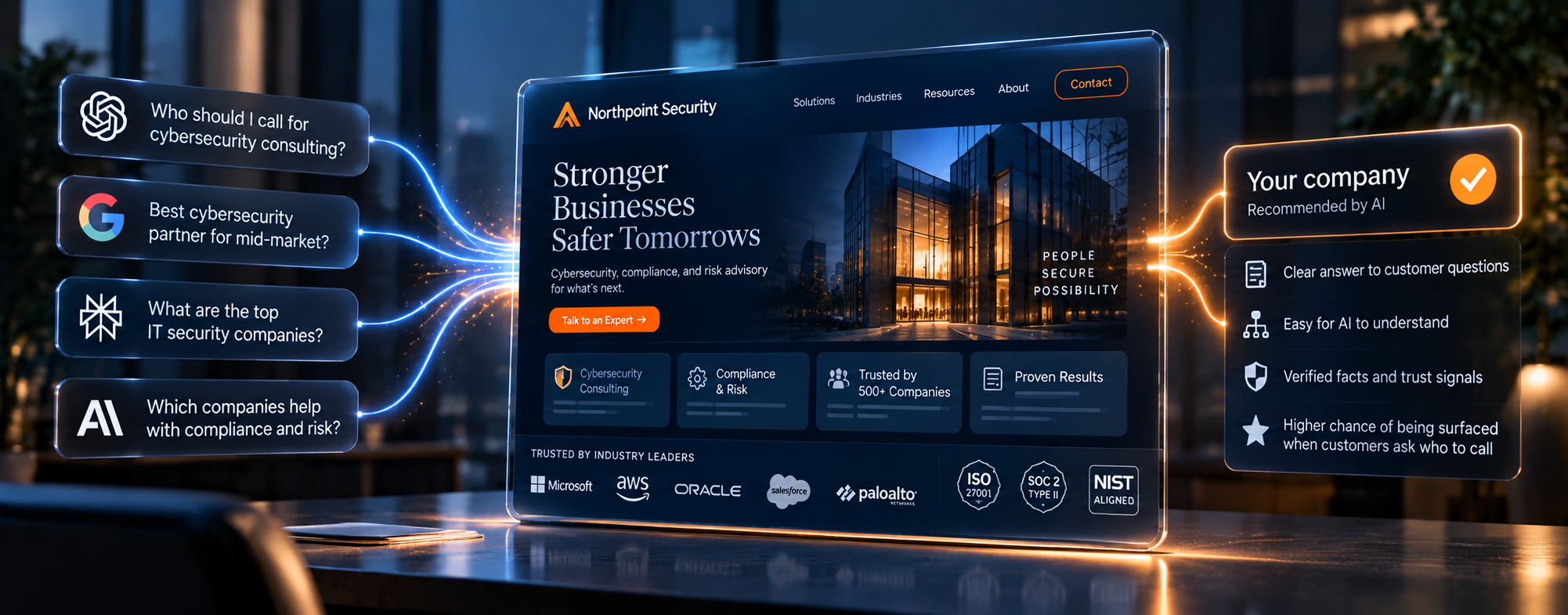 Business owner learning how AI search can create customer opportunities